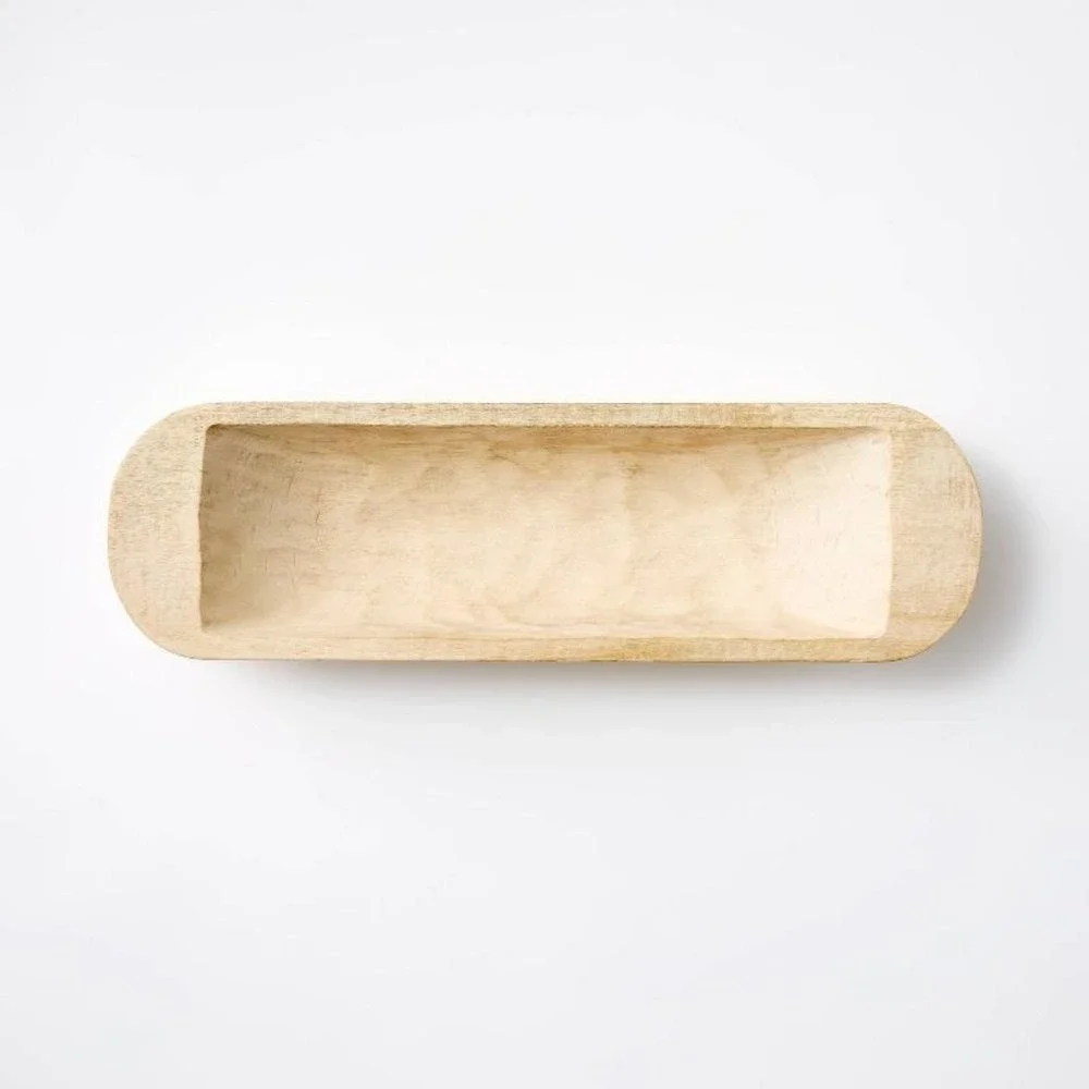 Long‎ Wooden Bowl - Threshold Studio McGee, Target 2023 - Dough Bowl